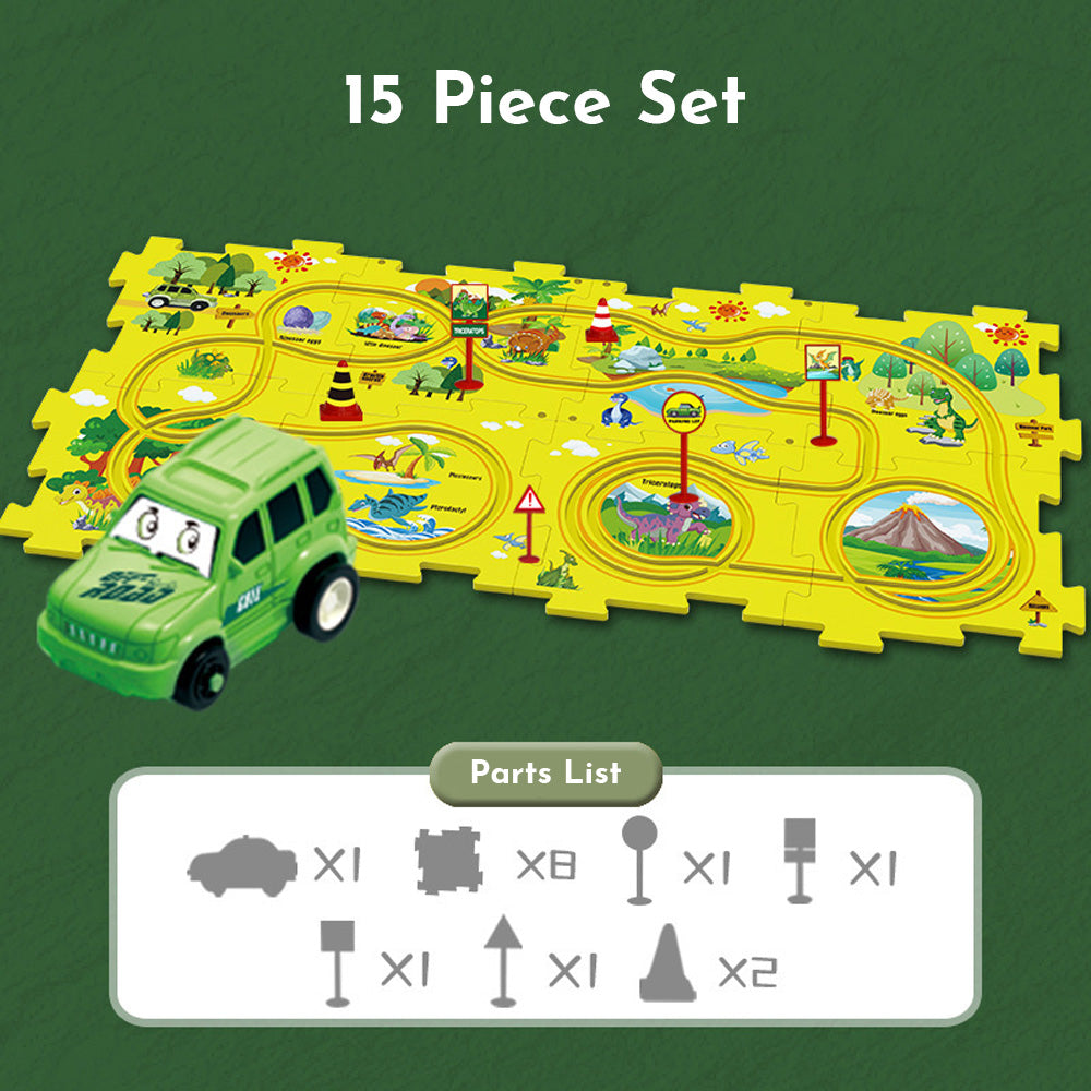 Puzzle Racer Dinosaur Theme 15 pieces