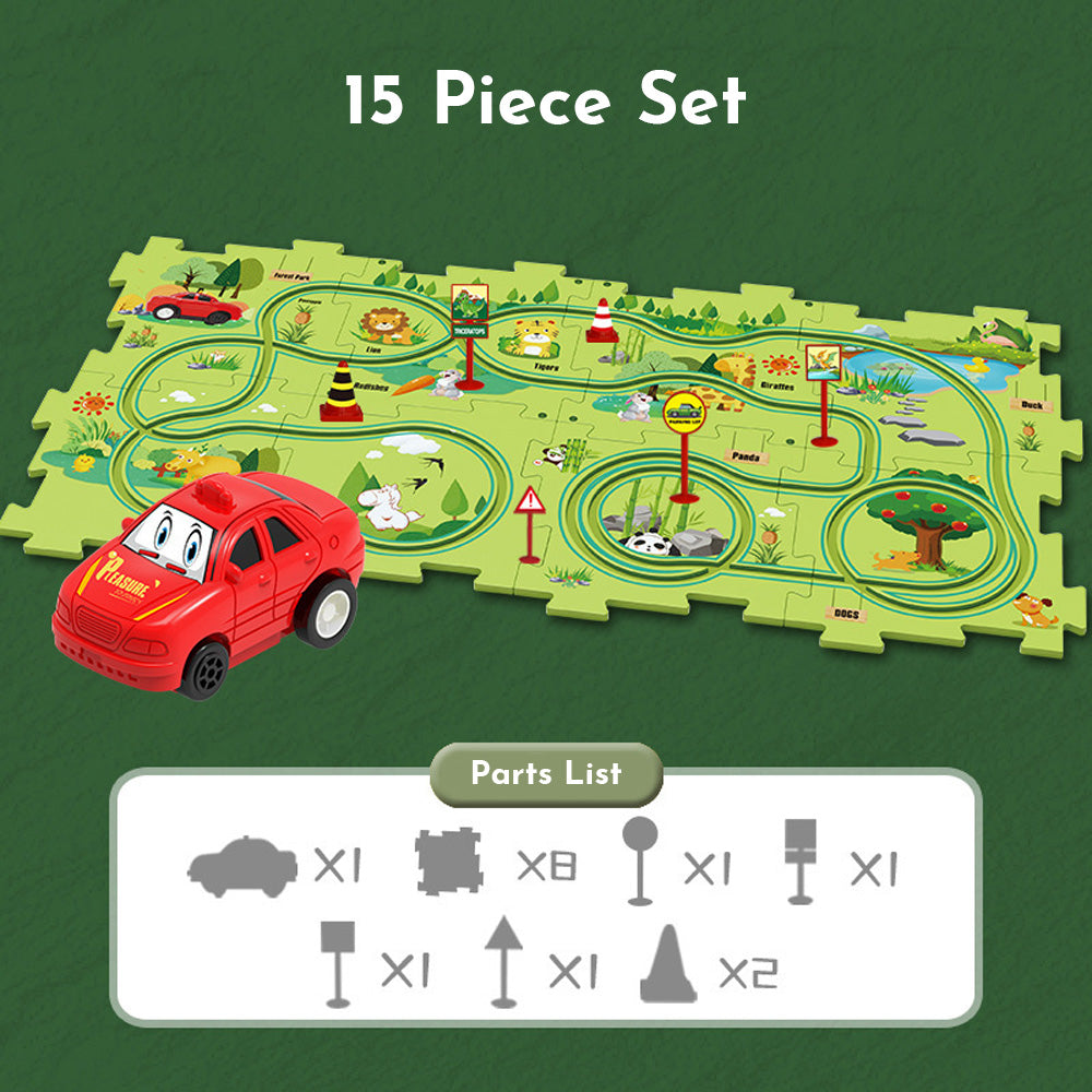 PuzzleRacer™KidsCarTrackSet